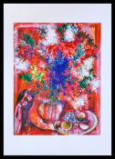 Joan Miro, Poster - Les fleurs rouges 1950