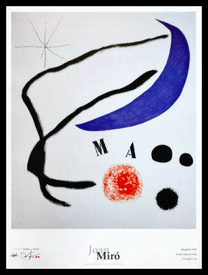 Joan Miro, Poster - Poema I 1968